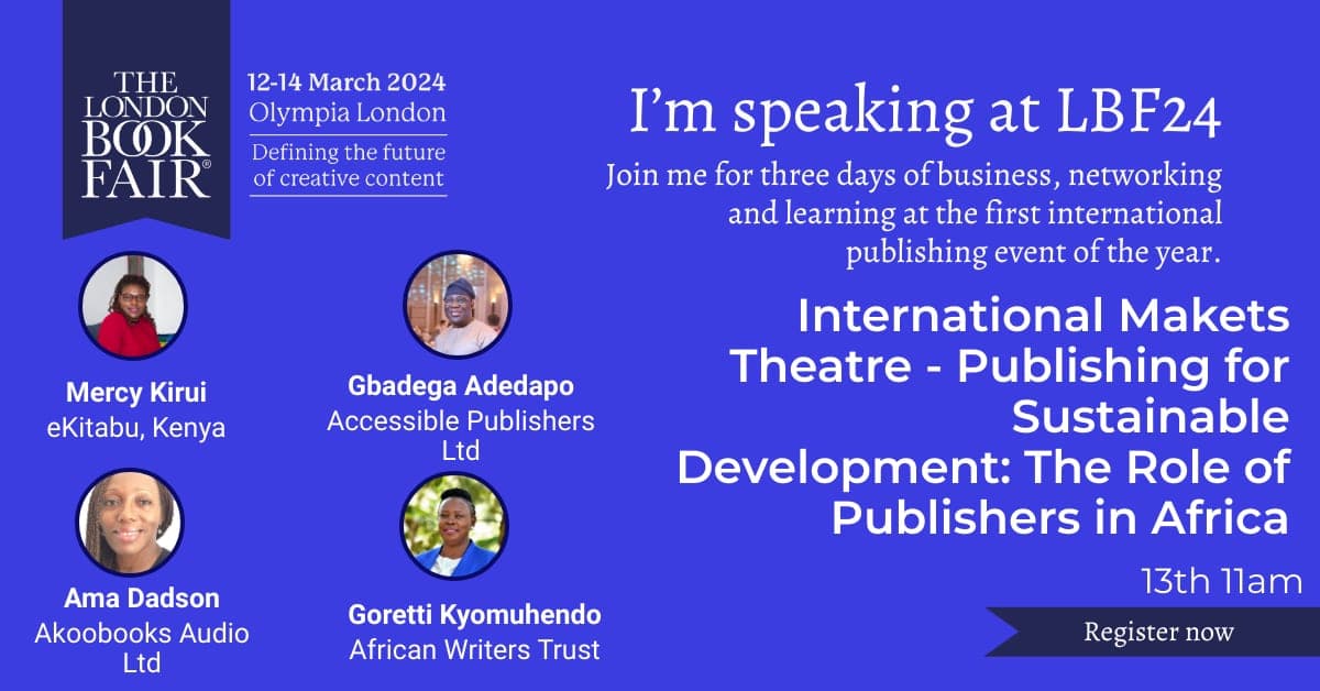 eKitabu will chair a panel session at London Book Fair 2024 Learn More