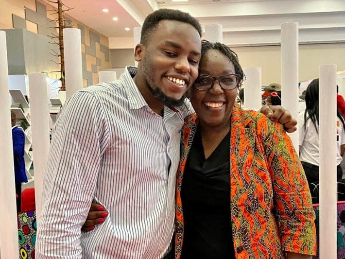 Bookmark Africa’s Agatha Karani and son Erastus. Image: Publishing Perspectives, Olivia Snaije